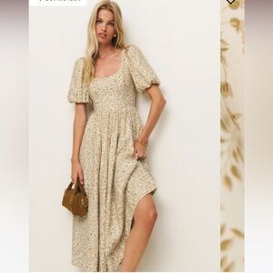 Reformation Everlyn dress NWT 4 Hermes floral New midi